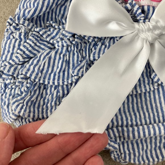 Ruffle Butts Ric Rac Swing Top and Bloomer Set with matching Woven Headband - Picture 11 of 13